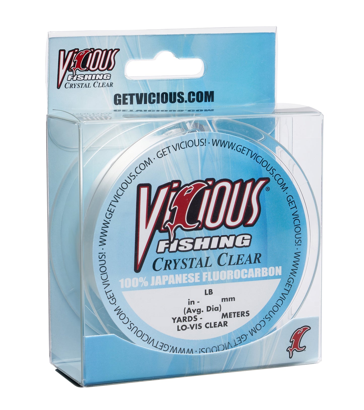 Vicious Crystal Clear 100% Japanese Fluorocarbon - 14 Lb Test