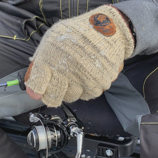 Fish Monkey Half Finger Wooly Glove