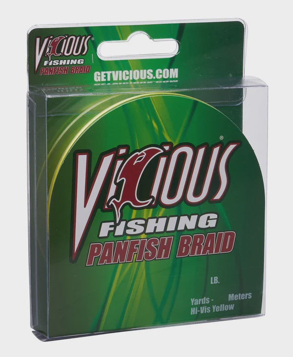vicious braided fishing line Vicious Panfish Braid Hi-Vis Yellow